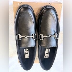 Mix No. 6 Black Leather Slip-On Loafers